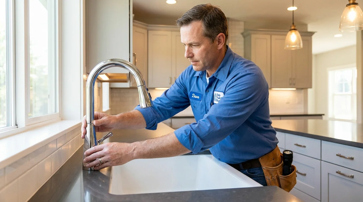 Kitchen faucet installation by Johns Plumbing LLC in Bangs